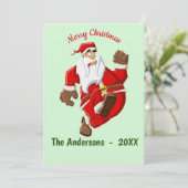 Weihnachts-Weihnachtsmonogramm Einladung (Stehend Vorderseite)