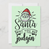 Weihnachts-Weihnachtsmonogramm Einladung (Rückseite)