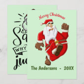 Weihnachts-Weihnachtsmonogramm Einladung (Vorne/Hinten)