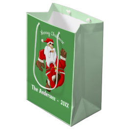Weihnachts-Weihnachtsmonogramm Mittlere Geschenktüte