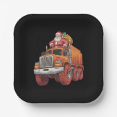 Weihnachts Weihnachtsmonster Truck Weihnachten Wei Pappteller (Vorderseite)