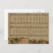 Weihnachts-Weihnachtsmusikblatt Feiertag Feiertagspostkarte (Vorne/Hinten)