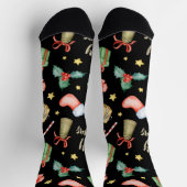 Weihnachts-Weihnachtsmuster Candy Canes, Strümpfe Socken (Oben)