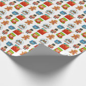 Weihnachts-Weihnachtsmuster fröhliche Wrapping Pap Geschenkpapier (Ecke)