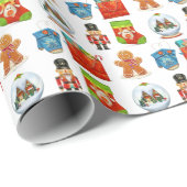 Weihnachts-Weihnachtsmuster fröhliche Wrapping Pap Geschenkpapier (Rolleneckpunkt)