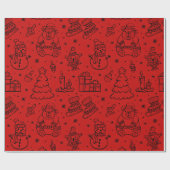 Weihnachts-Weihnachtsmuster Geschenkpapier (Flach)