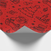 Weihnachts-Weihnachtsmuster Geschenkpapier (Ecke)