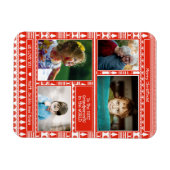 Weihnachts-Weihnachtsmuster Großeltern Foto Magnet (Horizontal)