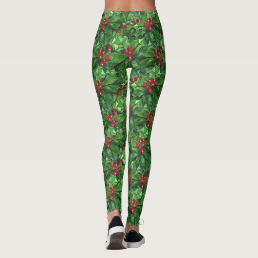 Weihnachts-Weihnachtsmuster Leggings (Rückseite)