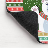 Weihnachts-Weihnachtsmuster mit Teddybären Mousepad (Ecke)