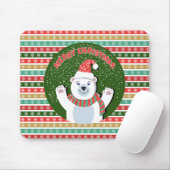 Weihnachts-Weihnachtsmuster mit Teddybären Mousepad (Mit Mouse)
