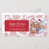 Weihnachts-Weihnachtsmuster-Urlaubskarte Feiertagskarte (Vorne/Hinten)