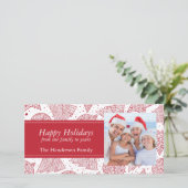 Weihnachts-Weihnachtsmuster-Urlaubskarte Feiertagskarte (Stehend Vorderseite)