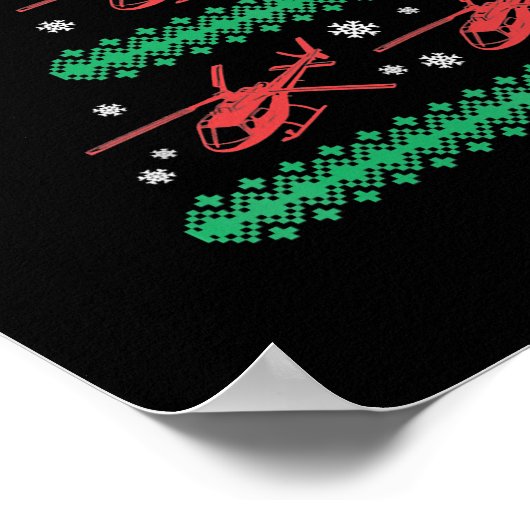 Weihnachts-Weihnachtspiloten-Weihnachtsgeschenk Poster (Ecke)