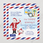 Weihnachts-Weihnachtspost-Umschlag Geburtstagspart Einladung (Vorne/Hinten)