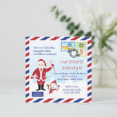 Weihnachts-Weihnachtspost-Umschlag Geburtstagspart Einladung (Stehend Vorderseite)