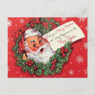 Weihnachts-Weihnachtspostkartenrückgabe Postkarte