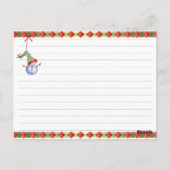 Weihnachts-Weihnachtsrabatte Postkarte (Rückseite)