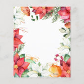 Weihnachts-Weihnachtsrahmen für Poinsettia Blume (Rückseite)