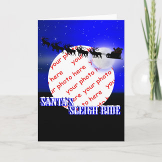 Weihnachts-Weihnachtsrahmen für Sleigh Ride-Weihna Feiertagskarte