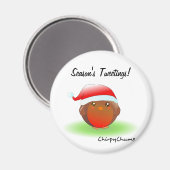 Weihnachts-Weihnachtsrobin Magnet (Vorderseite/Rückseite)