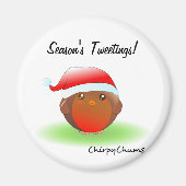 Weihnachts-Weihnachtsrobin Magnet (Vorne)