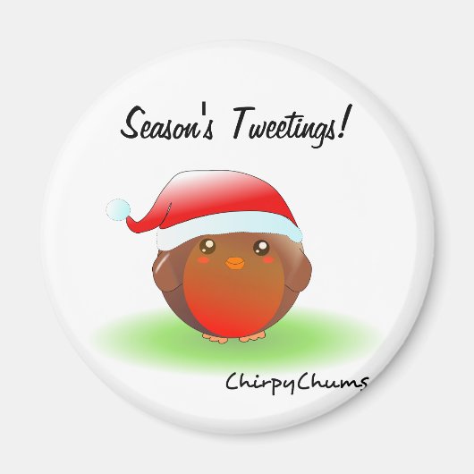 Weihnachts-Weihnachtsrobin Magnet (Vorne)