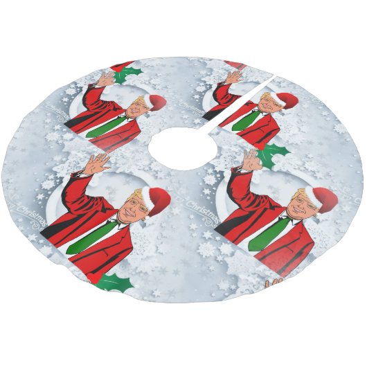 Weihnachts-Weihnachtsrock Polyester Weihnachtsbaumdecke (Schrägansicht)