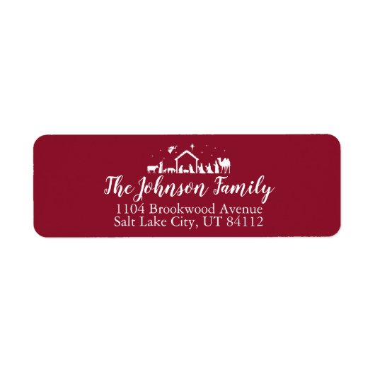 Weihnachts-Weihnachtsrückgabe-Etikett (Vorne)