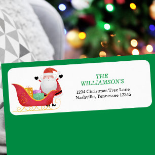 Weihnachts-Weihnachtsrückgabe-Etikett des Weihnach