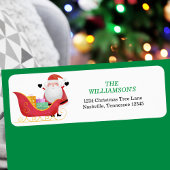 Weihnachts-Weihnachtsrückgabe-Etikett des Weihnach