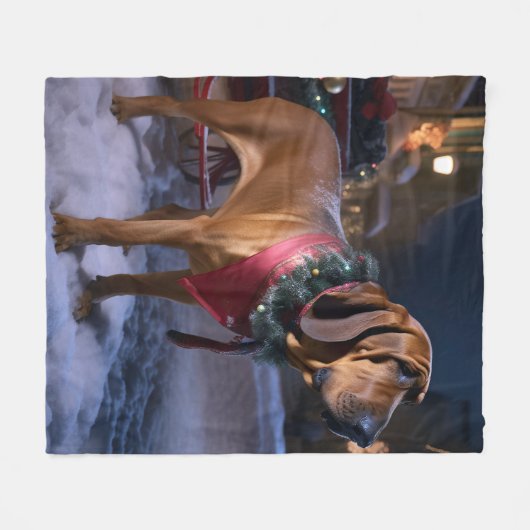 Weihnachts-Weihnachtssaison Fleecedecke (Vorderseite (Horizontal))