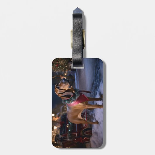 Weihnachts-Weihnachtssaison Gepäckanhänger (Rückseite vertikal)