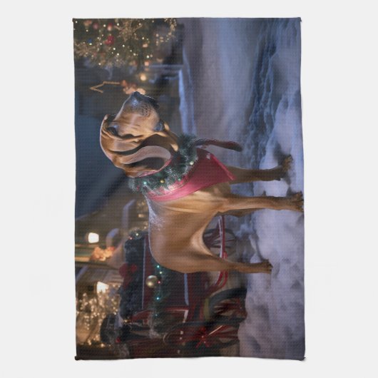 Weihnachts-Weihnachtssaison Geschirrtuch (Vertikal)