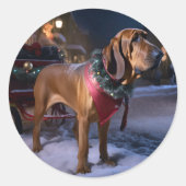 Weihnachts-Weihnachtssaison Runder Aufkleber (Vorderseite)