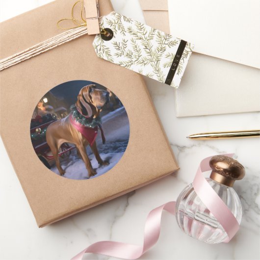 Weihnachts-Weihnachtssaison Runder Aufkleber (Schenken)