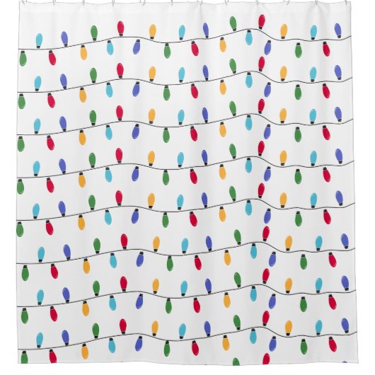 Weihnachts-Weihnachtssaitenlichter Duschvorhang (Vorderseite)