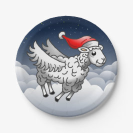 Weihnachts-Weihnachtsschaf Pappteller