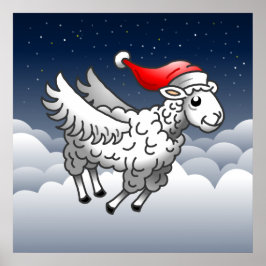 Weihnachts-Weihnachtsschaf Poster