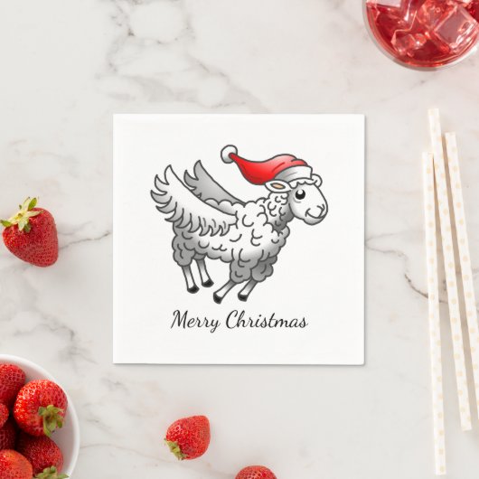 Weihnachts-Weihnachtsschaf Serviette (Beispiel)