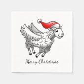 Weihnachts-Weihnachtsschaf Serviette (Vorderseite)