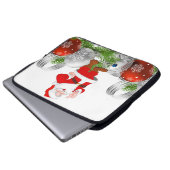 Weihnachts-Weihnachtsschläfchen, 15 Zoll, Santa Laptopschutzhülle (Vorne Knopf)