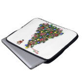 Weihnachts-Weihnachtsschläfchen, 15 Zoll, Santa Laptopschutzhülle (Vorne Knopf)