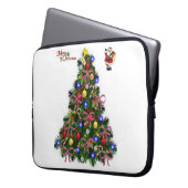 Weihnachts-Weihnachtsschläfchen, 15 Zoll, Santa Laptopschutzhülle (Vorderseite Links)
