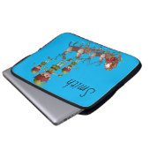 Weihnachts-Weihnachtsschläfchen, 15 Zoll, Santa Laptopschutzhülle (Vorne Knopf)