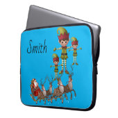 Weihnachts-Weihnachtsschläfchen, 15 Zoll, Santa Laptopschutzhülle (Vorderseite Links)