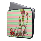 Weihnachts-Weihnachtsschläfchen, 15 Zoll, Santa Laptopschutzhülle (Vorderseite Links)