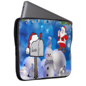 Weihnachts-Weihnachtsschläfchen, 15 Zoll, Santa Laptopschutzhülle (Vorne Rechts)