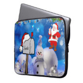 Weihnachts-Weihnachtsschläfchen, 15 Zoll, Santa Laptopschutzhülle (Vorderseite Links)