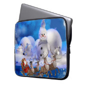 Weihnachts-Weihnachtsschläfchen, 15 Zoll, Santa Laptopschutzhülle (Vorderseite Links)